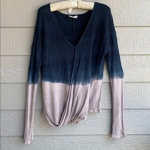 Women's V-Neck Ombre Blouse